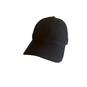 Flexfit Delta S/M Black Hat With Embossed Flying Golf Ball Design
